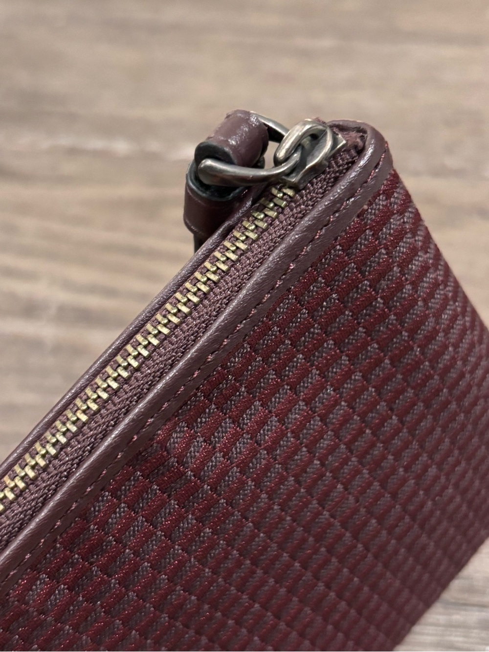Coach Red Checkered Wristlet with Leather Strap - Picture 3 of 7